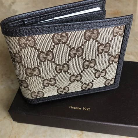 gucci outlet men's wallet|gucci trifold wallet for men.